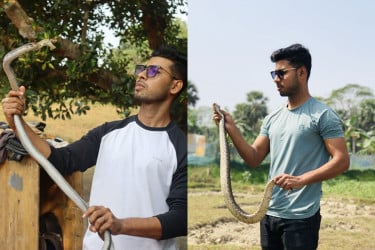 সাপের বন্ধু অয়ন: উদ্ধার করেছেন ৩ শতাধিক সাপ